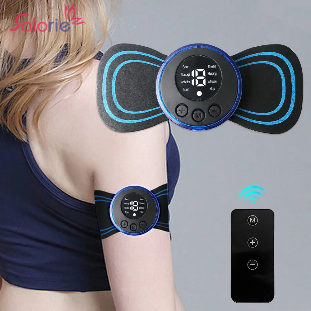 Electric Mini Neck Stretcher Massager 8 Mode Cervical Massage Patch Pulse Muscle Stimulator Portable Relief Pain Relaxation Tool