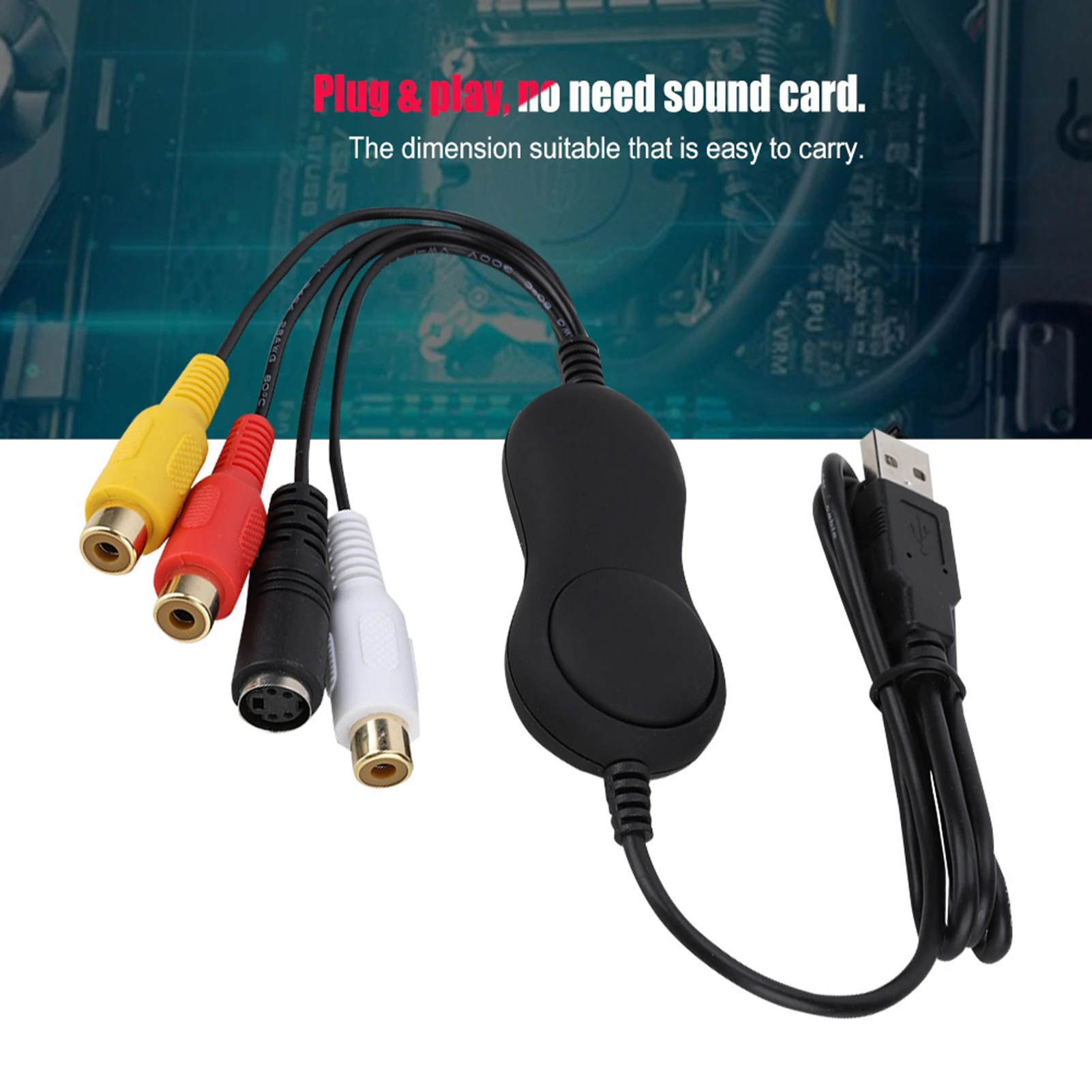 Capture Card Converer Adapter USB2.0 UVC Video Capture Card Analog Video Grabber HD Recorder For Windows/for Linux