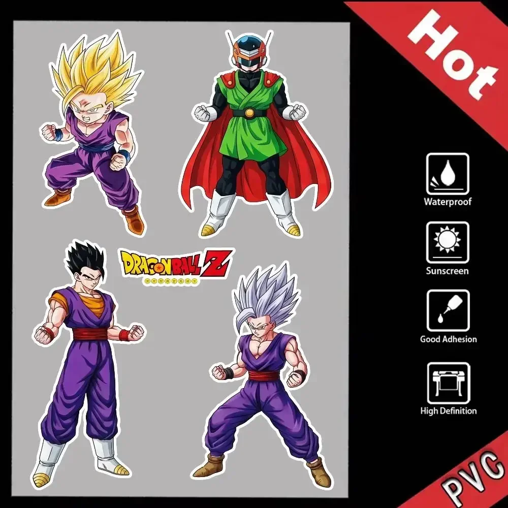DRAGON BALL Vegeta Goku Multi Scene Waterproof Reflective Scratch Cover Stickers Fit Auto Motorcycle Helmet Refrigerator