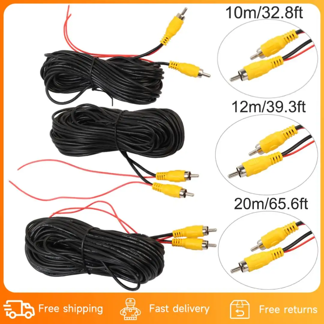 RCA ذكر إلى ذكر كاميرا عرض كابل الفيديو الخلفي مانعة لتسرب الماء كاميرا لموقف السيارات كابل الفيديو مع سلك كشف اكسسوارات السيارات #1