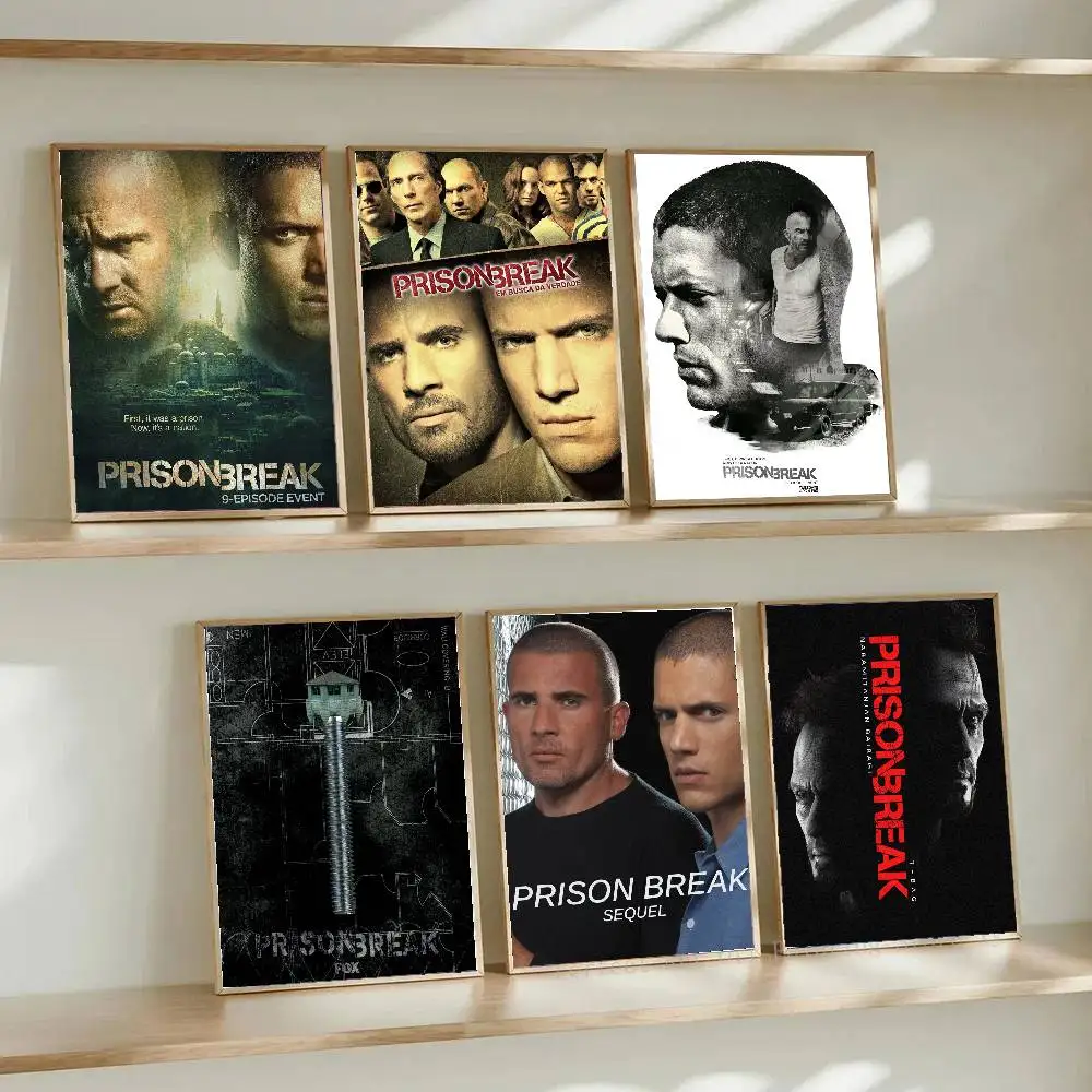 P-Prison Break Movie Print Art Posters Living Room Bar Cafe Quality Canvas Vintage Style Comics Painting Art Home Wall Decor