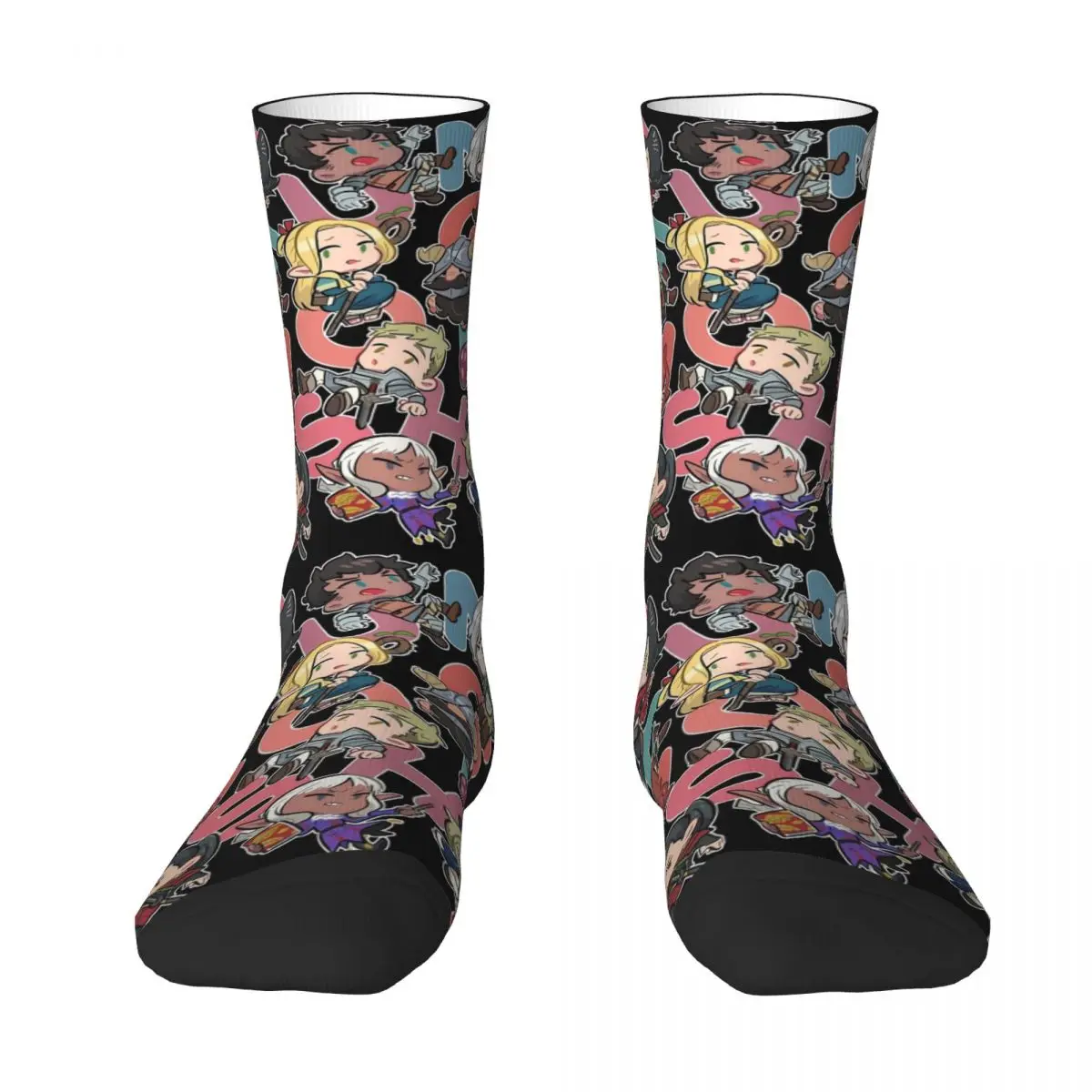 Japanese Anime Socks Dungeon Meshi Fashion Stockings Couple High Quality Skateboard Socks Autumn Graphic Non Slip Socks