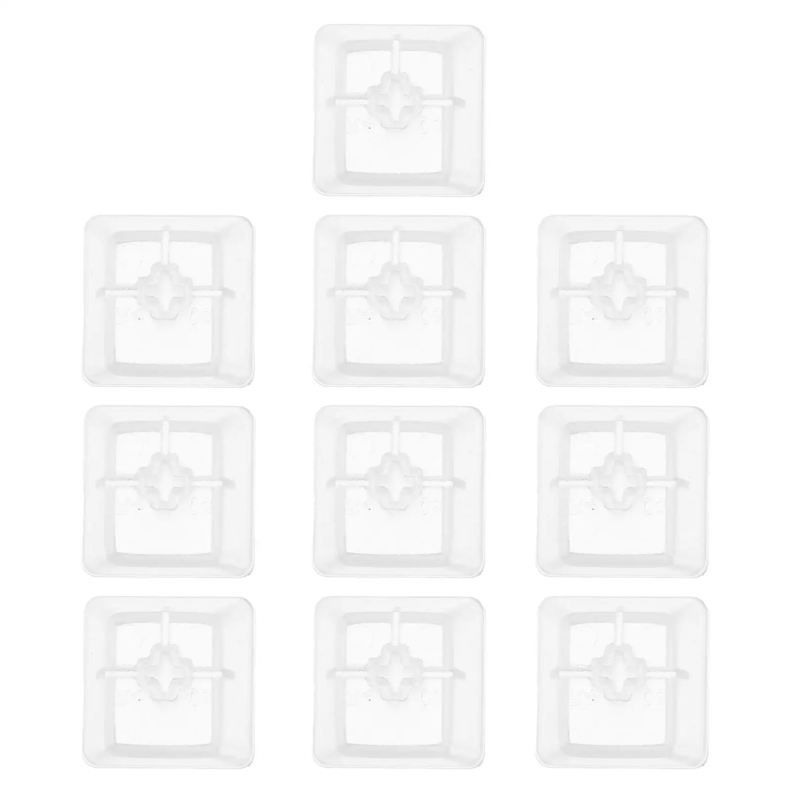 10PCS Transparent Keycap Keyboard Accessory R4 White Plastic Button Covers Mechanical Computer Key Mouse Accessories