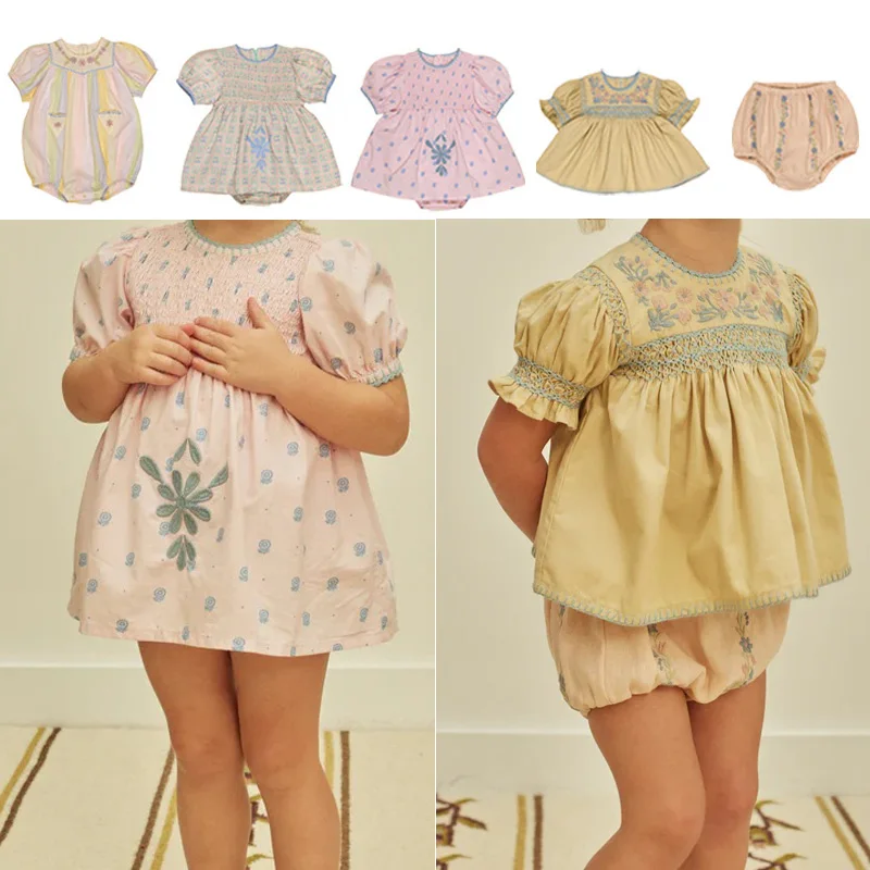 Preventa (envío en abril) 2026 APO Conjunto de Ropa de Verano para Bebés Niñas, Mamelucos de Algodón para Recién Nacidos, Envío Gratis