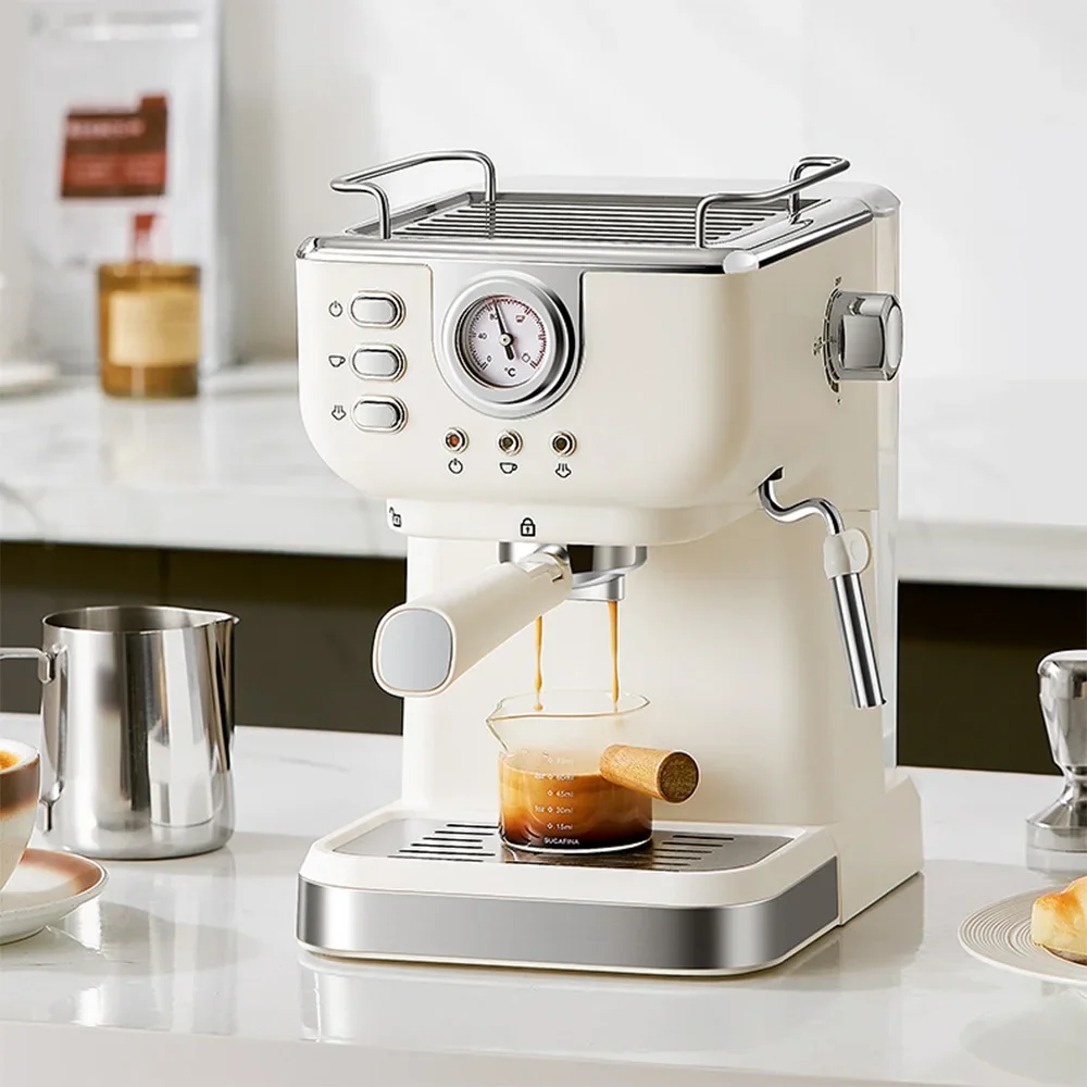 Houselin Espresso Machine, 20 Bar High Pressure Extraction, Intelligent Temperature Control, Suitable for Cappuccino, Latte