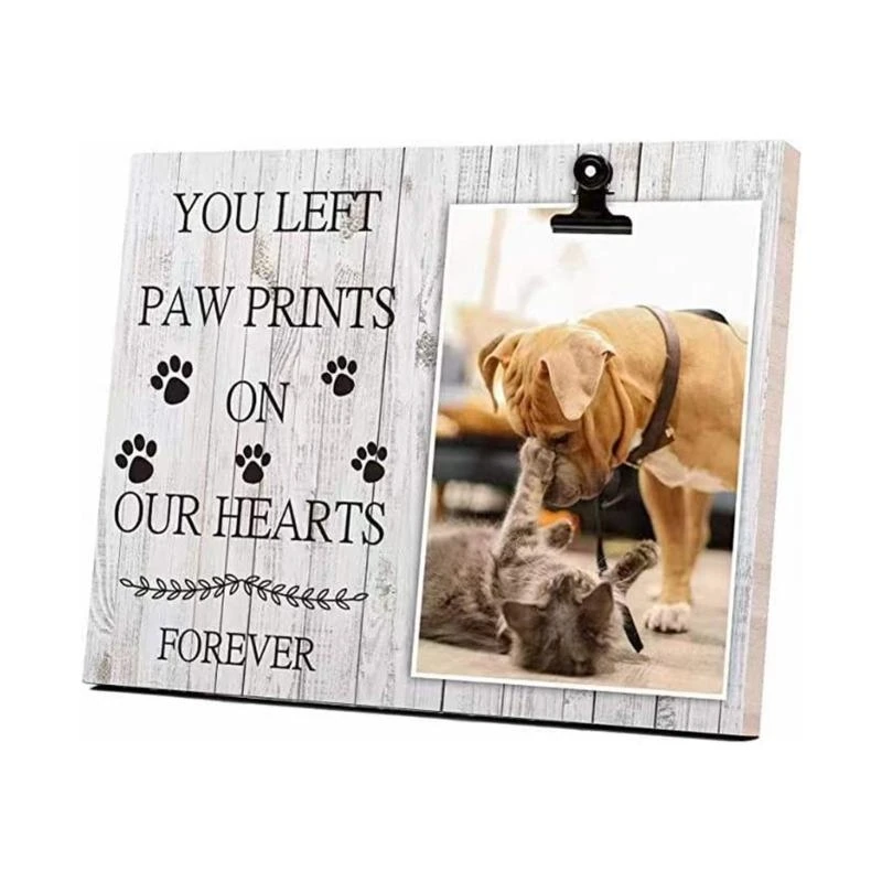 L9NB Pet Memorial Picture Frame Remembrance- Sympathy Dog Cats Collar Gift