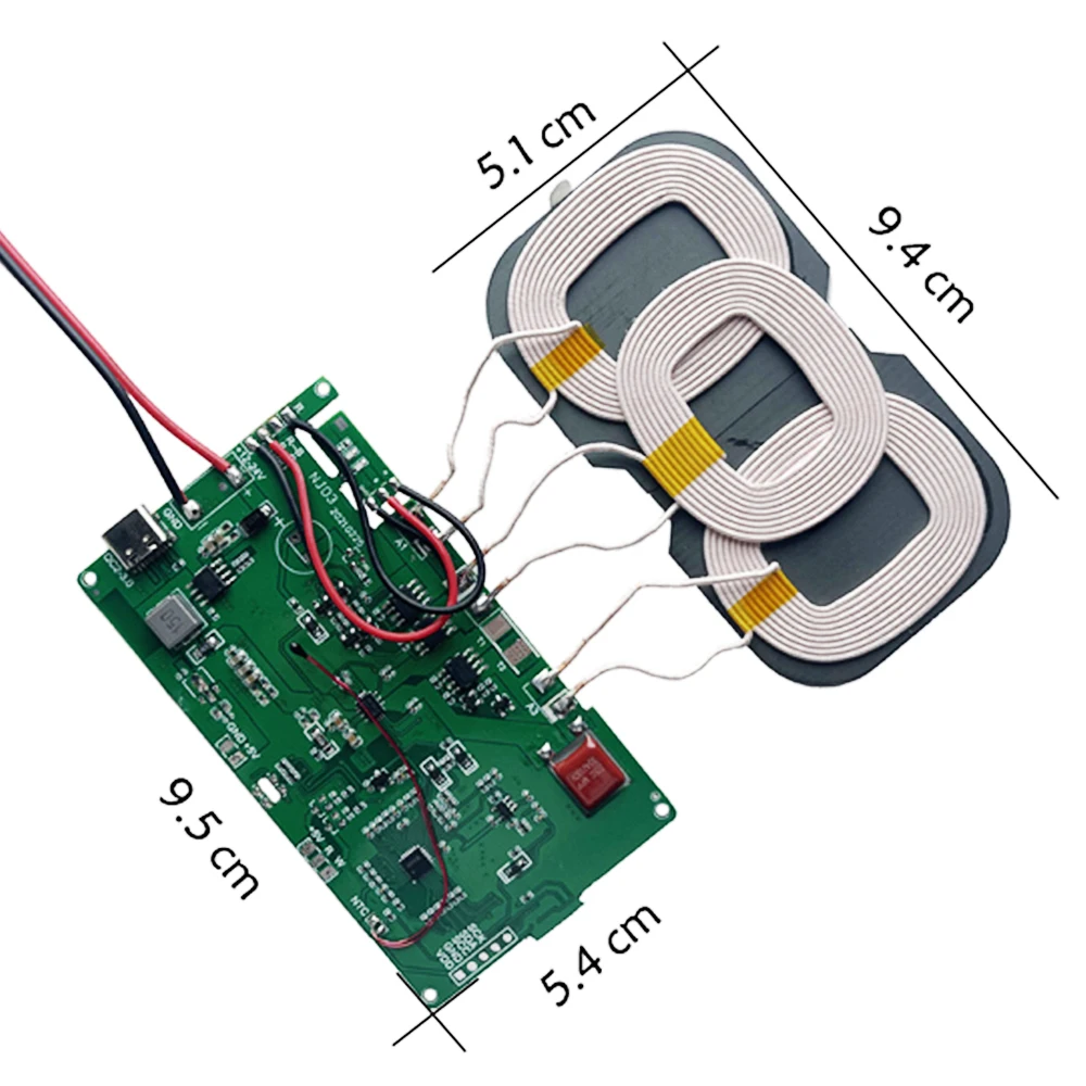 20W/18W/15W/10W/7.5W/5W 12V 5V Type-C Qi Wireless Fast Charger Charging Transmitter Module Circuit Board Coil Receiver