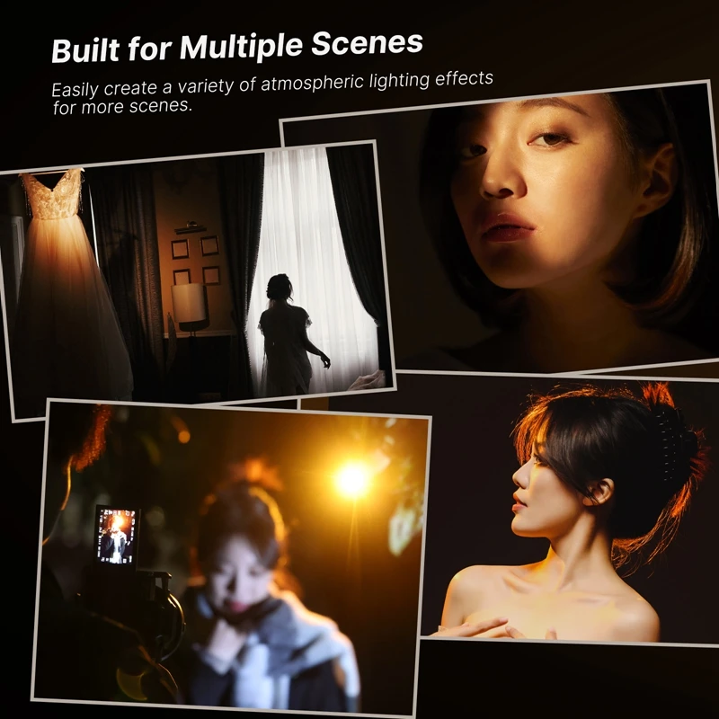 Ulanzi lm07ミニ写真懐中電灯,コンデンサーライト,可変焦点,防水,結婚式のモデリング,タイプc LED懐中電灯