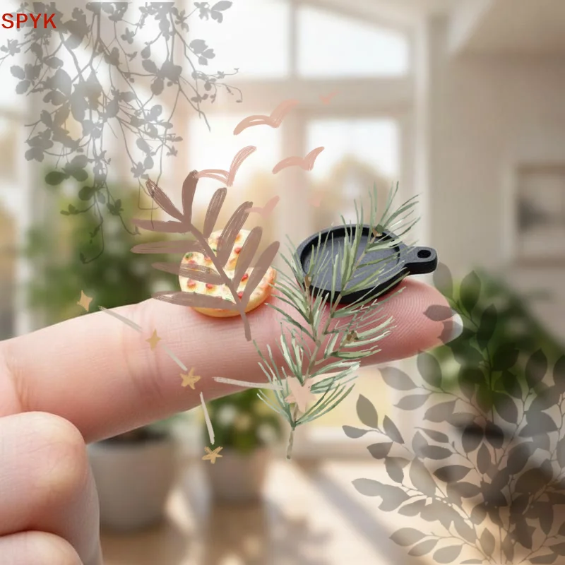Mini Plate Pizza Fake Food Resin Miniature Figurine DIY: 10pcs Accessories Kawaii Cabochon Flatback Scrapbooking