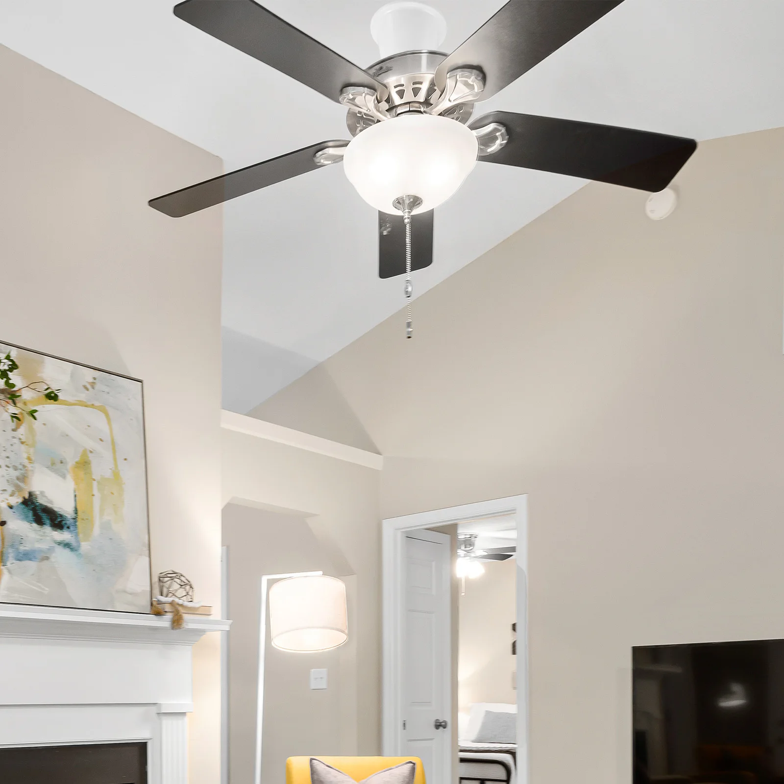 

Universal Ceiling Fan Canopy Plastic Dustproof Cover Decorative Cap Wall Mounted Fan Dirtproof Cover Easy Installation