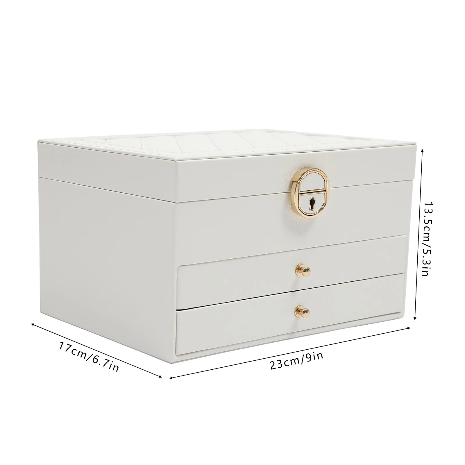 

3 Tier Watch Box Jewelry Organizer Case Holder Bracelet Display Case with Drawer