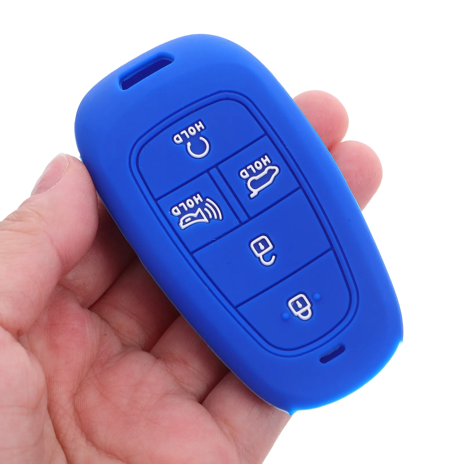 

4pcs Silicone Car Fob 5 Button -Slip Durable Key Shell Case For Smart Vehicle Entry Remote Precise Cutouts Drop