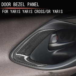 2PCS ABS Car Inner Door Bowl Trim Cover Handle Panel Frame Panel For Toyota Yaris Cross 2020-2021 Styling Interior Accessories