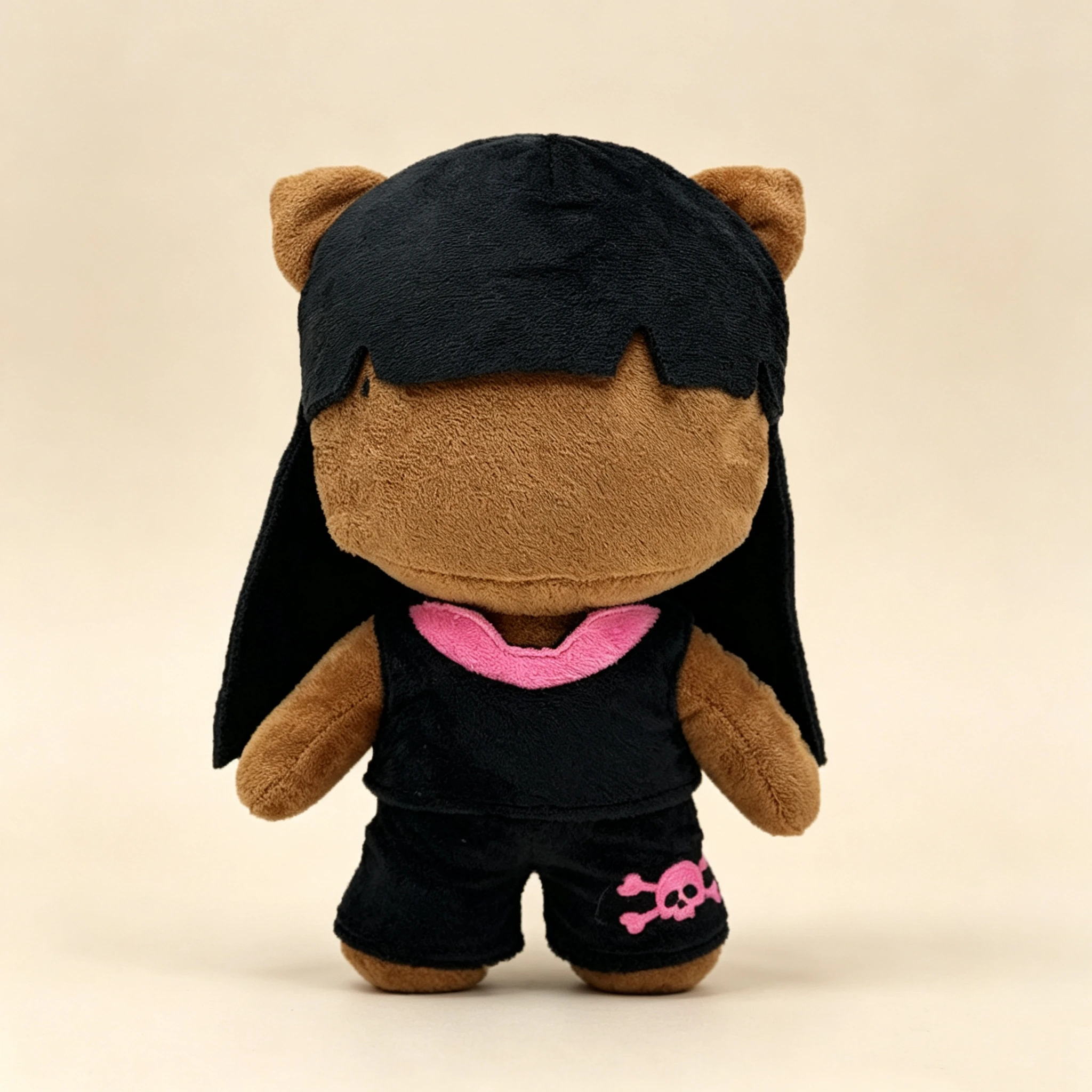 Cat Nicki Plush Doll Black Bangs Girl Plushies Figure Stuffed Toys Cute Kids Boys Girls Christmas Gifts 25CM