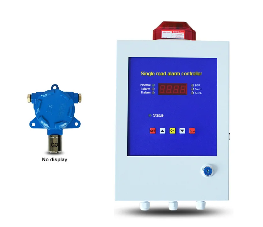 Detector de gas GLP Lel a prueba de explosiones con válvula solenoide Sistema detector de alarma de gas combustible