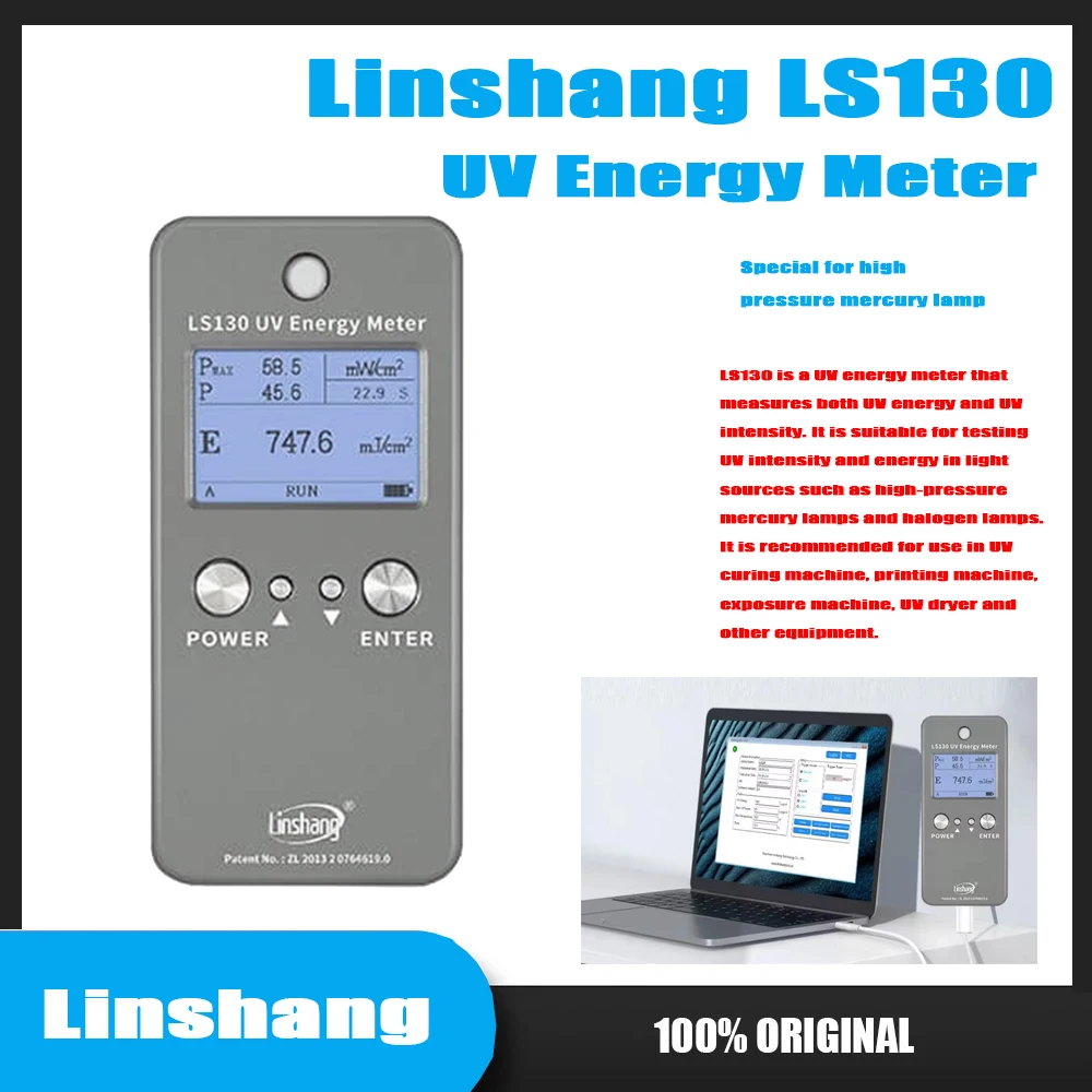 Linshang Medidor de Energia UV, Exposição LED Tester Máquina, Iluminância Medidor, LS120, LS128, LS130, LS131