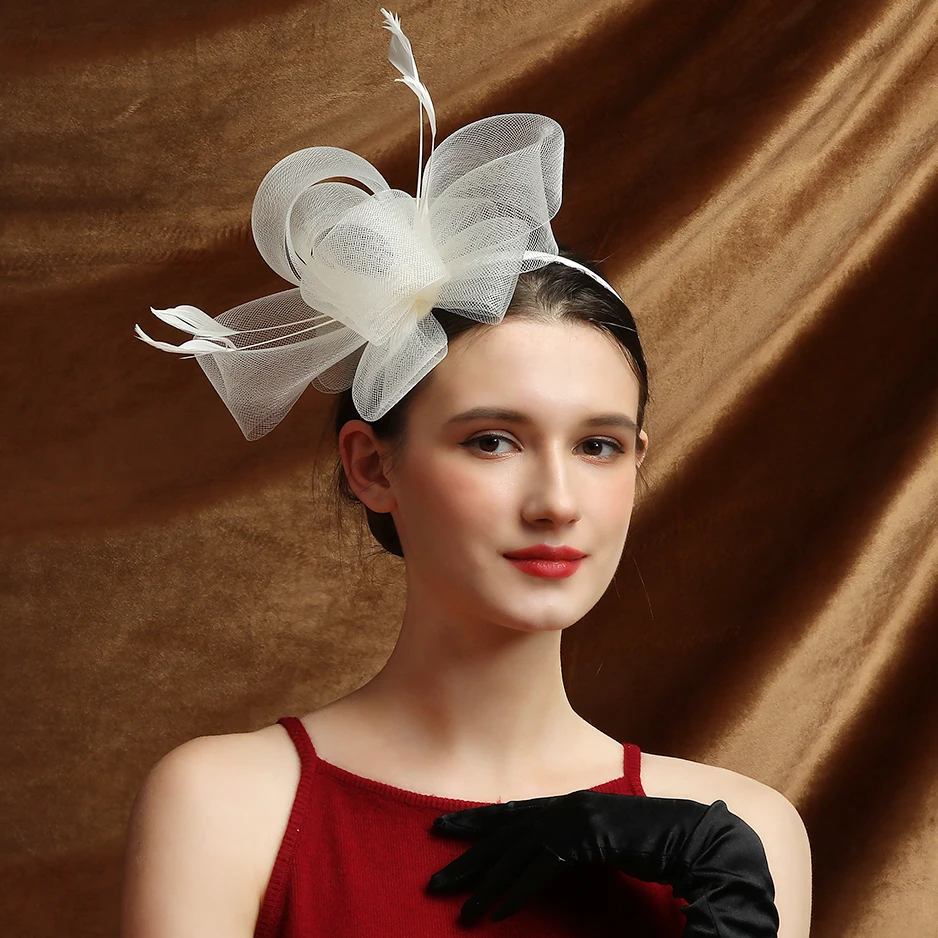 Gran oferta, tocado de moda perfecto, aros para el pelo para fiesta temática, Clip, redecilla, accesorios para el cabello, adornos para el cabello para mujer