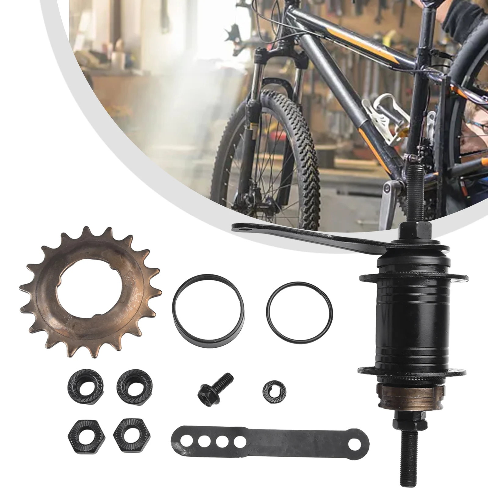 

Задняя педаль, совместимая с тормозом, задняя ступица велосипеда, прочная конструкция, с 18-зубной звездочкой и доступными вариантами нескольких отверстий