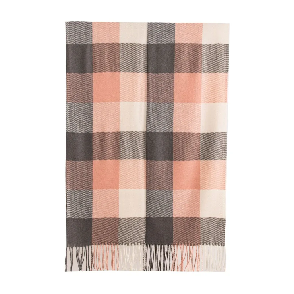 Winter Scarf Soft Printed Scarf Plaid Shawl Extra-Long Check Pattern Scarf For Shawl Wrap Outdoor Leisure Sweaters