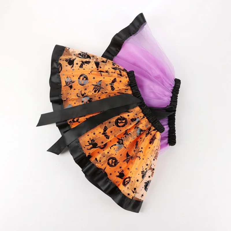 

New Halloween Children's Lined Tutu Skirt Middle Child Short Skirt Tutu Skirt Halloween Play Costume Bustle Skirt