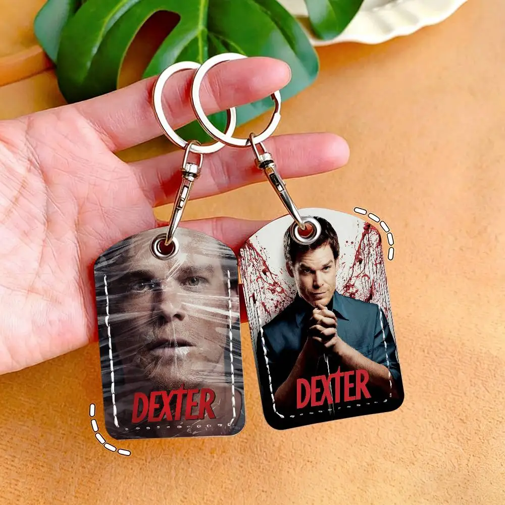 TV Series Dexter Card Holder Keychain Key Ring Door Lock Access Protective Case For Security Gift