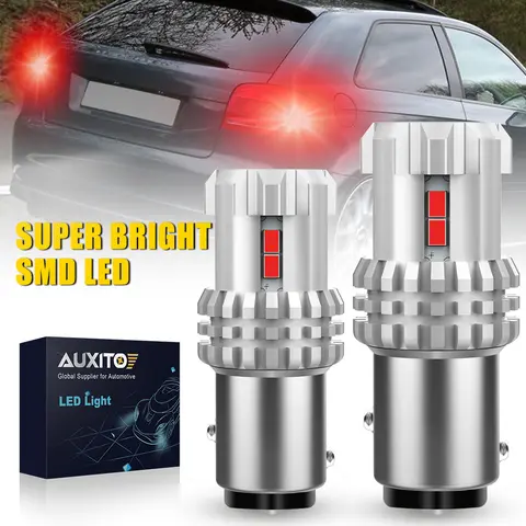 AUXITO 2Pcs 1157 BAY15D LED Tail Light Bulbs Red Yellow P21/5W For Car Brake Stop Parking Light Driving Lamp Super Bright