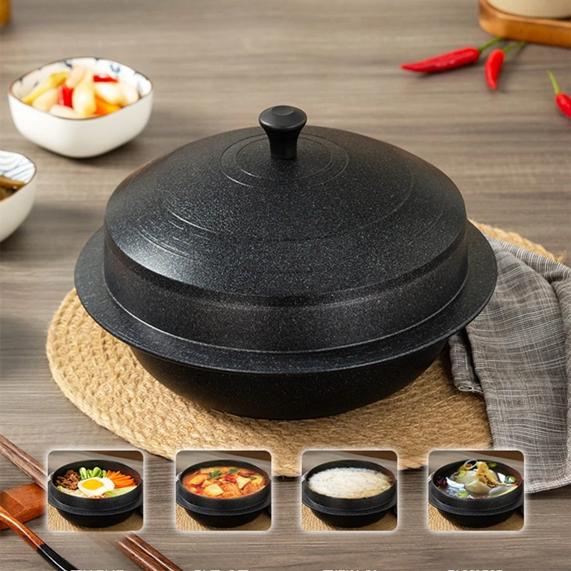  وعاء حجر بيبيمباب - وعاء طبخ أرز مايفان غير لاصق، وعاء مطبخ متعدد الوظائف، موقد غاز حثي عالمي #1