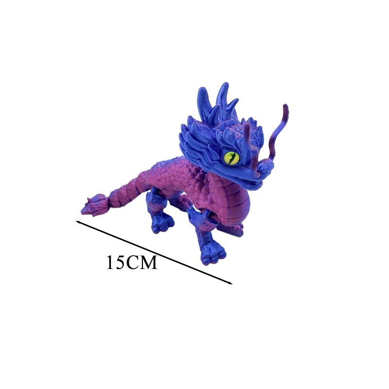 تمثال كيرين مطبوع ثلاثي الأبعاد نموذج مخلوق أسطوري قابل للوضع للتصوير الفوتوغرافي دعامة لتخفيف التوتر ديكور مكتب لعبة دعامة التصوير الفوتوغرافي