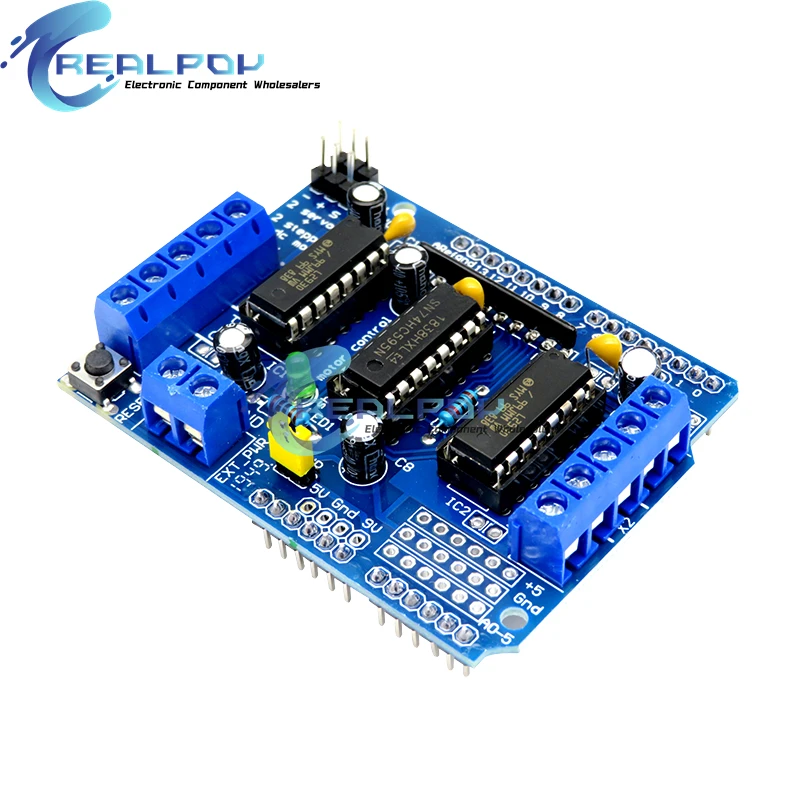 L293D Stepper Motor Driver Board Control Shield Module Motor Drive Expansion Board for Arduino Mega2560 4-Channel UNO R3