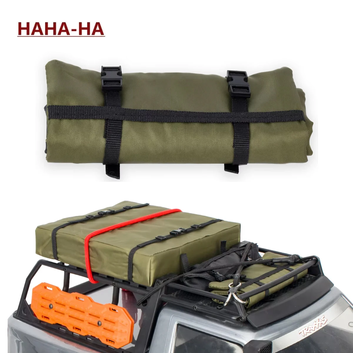 Simulated Roof Bag Sleeping Bag Luggage Bag for 1/8 1/10 RC Crawler Traxxas SCX24 TRX4M Defender D90 Bronco Upgrade Parts