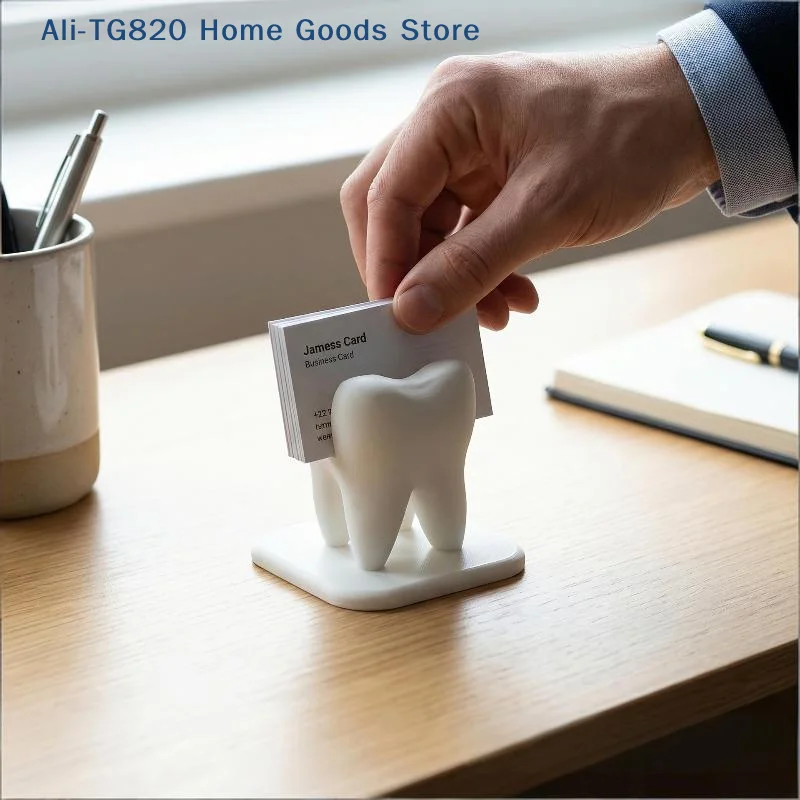 [TG820]Creative Teeth Styling Business Card Storage Box Clinic Front Desk Display Stand Desktop Decoration Ornaments