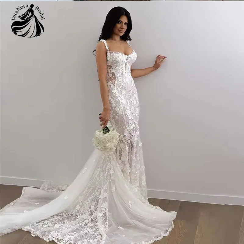 casual lace beach wedding dress Casual Beach Wedding Dress with Lace Top
