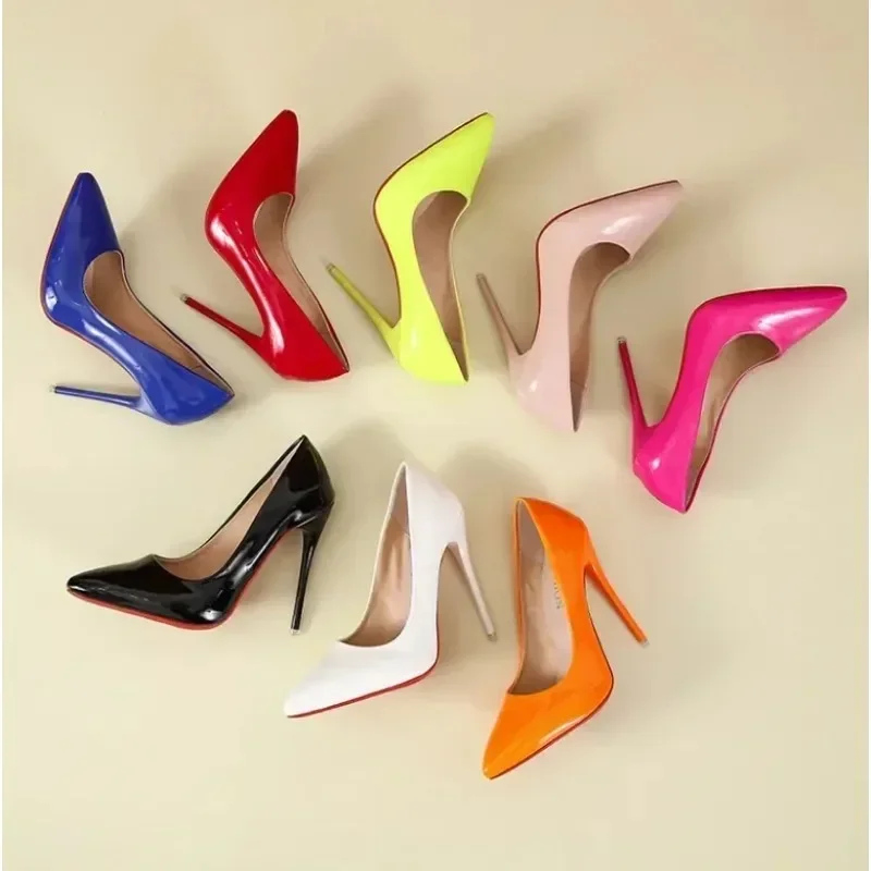 2024 Fashion High Heels 35-45 Plus Size Women Shoes 12cm Thin Stiletto Banquet Wedding Shoes Sexy Pointed Toe Ladies Party Shoes