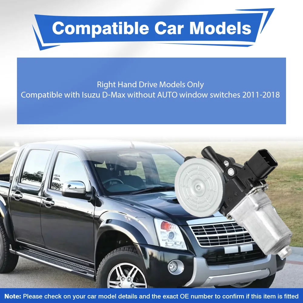 2pins 6 pins Electric Power Window Lifting Motor Front Left /Right For ISUZU D-MAX 2011-2018 RHD 8-98160724-0, 8-98160723-0,