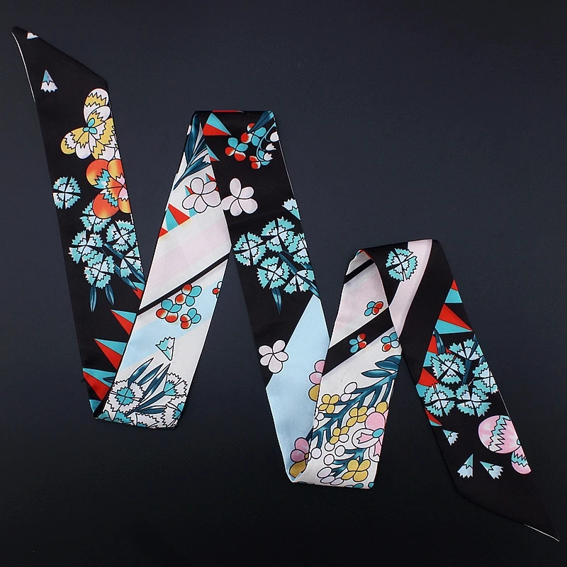 lenco-de-seda-dupla-face-com-estampa-floral-e-padrao-diagonal-largura-20cm-comprimento-5cm-design-ilha-suower-estilo-Etnico-acessorio-de-moda