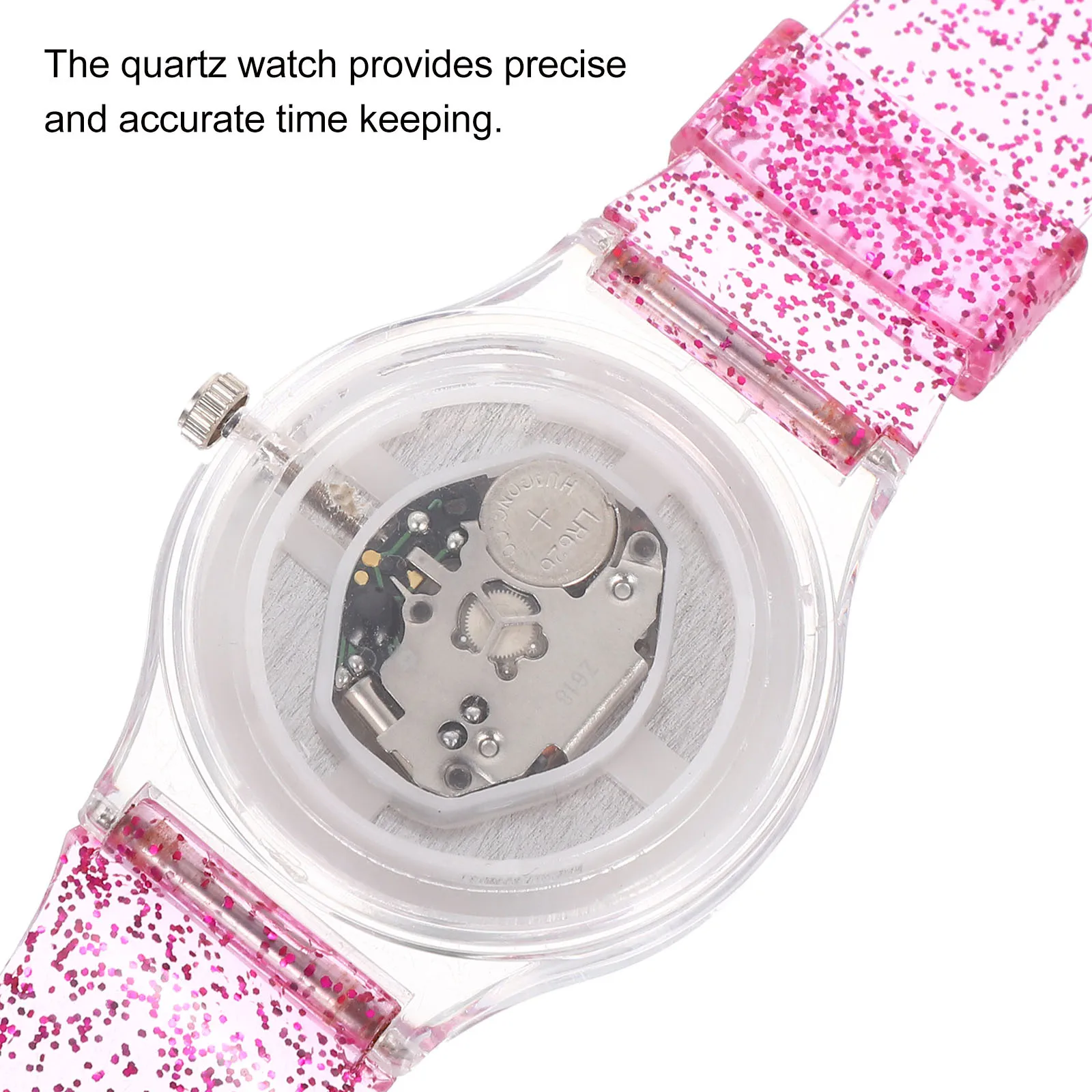 ساعة يد كوارتز لامعة ملونة للأطفال من Creative Kids، مادة ممتازة، حزام مريح قابل للتعديل، هدية عيد ميلاد #6