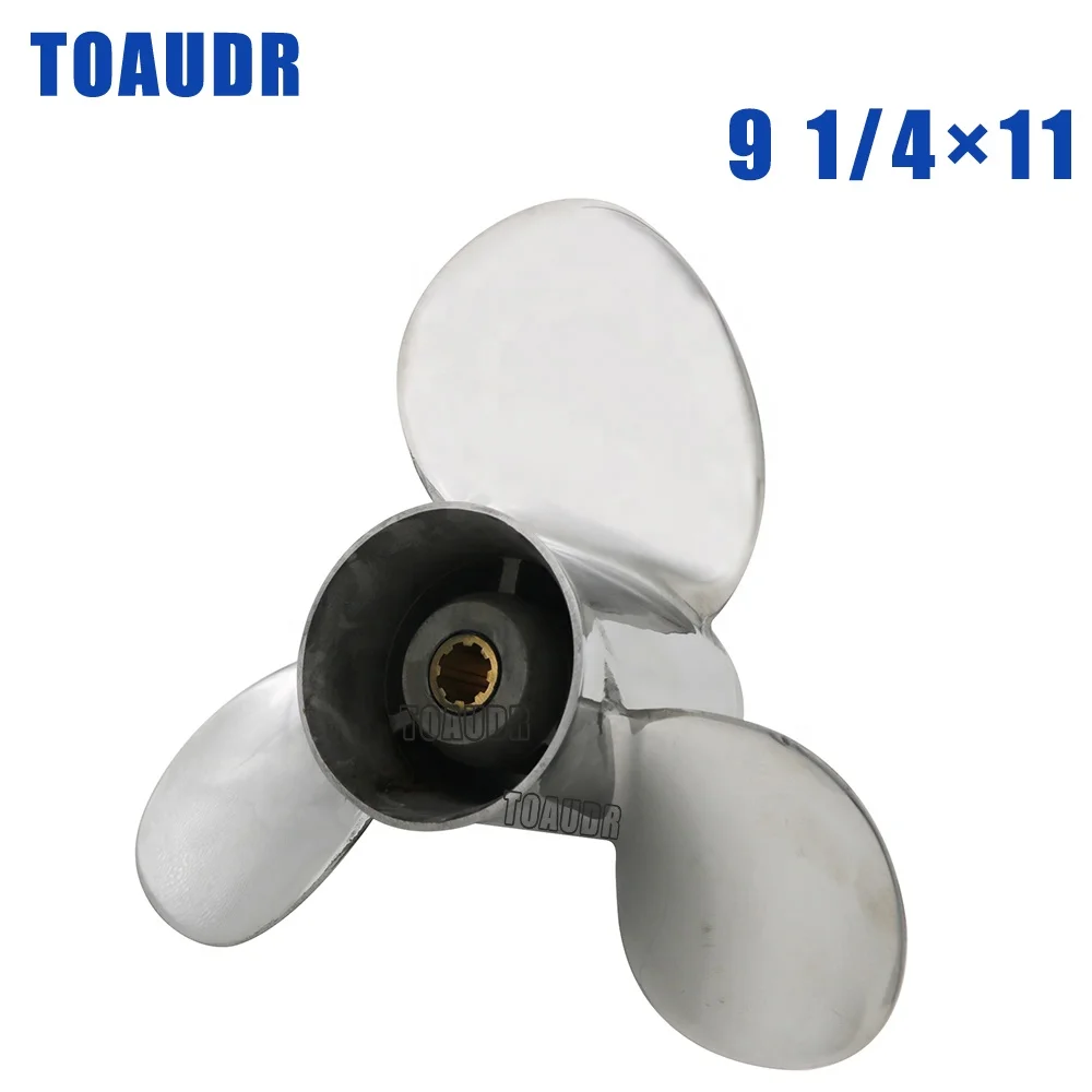 Boat Motor Stainless Steel Propeller 63V-45943 for Ya-maha 9.9Hp 15Hp Engine 9 1/4 X 11 -J 63V-45943-10-00 63V-45943-00