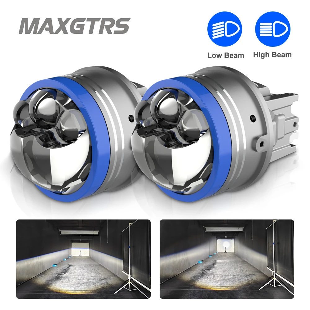 3.0 Inch Blue Bi LED Fog Lights 3000K 6000K LED Fog Lens Universal Driving Light Lenses Spotlights For Toyota/Ford/Nissan/Honda