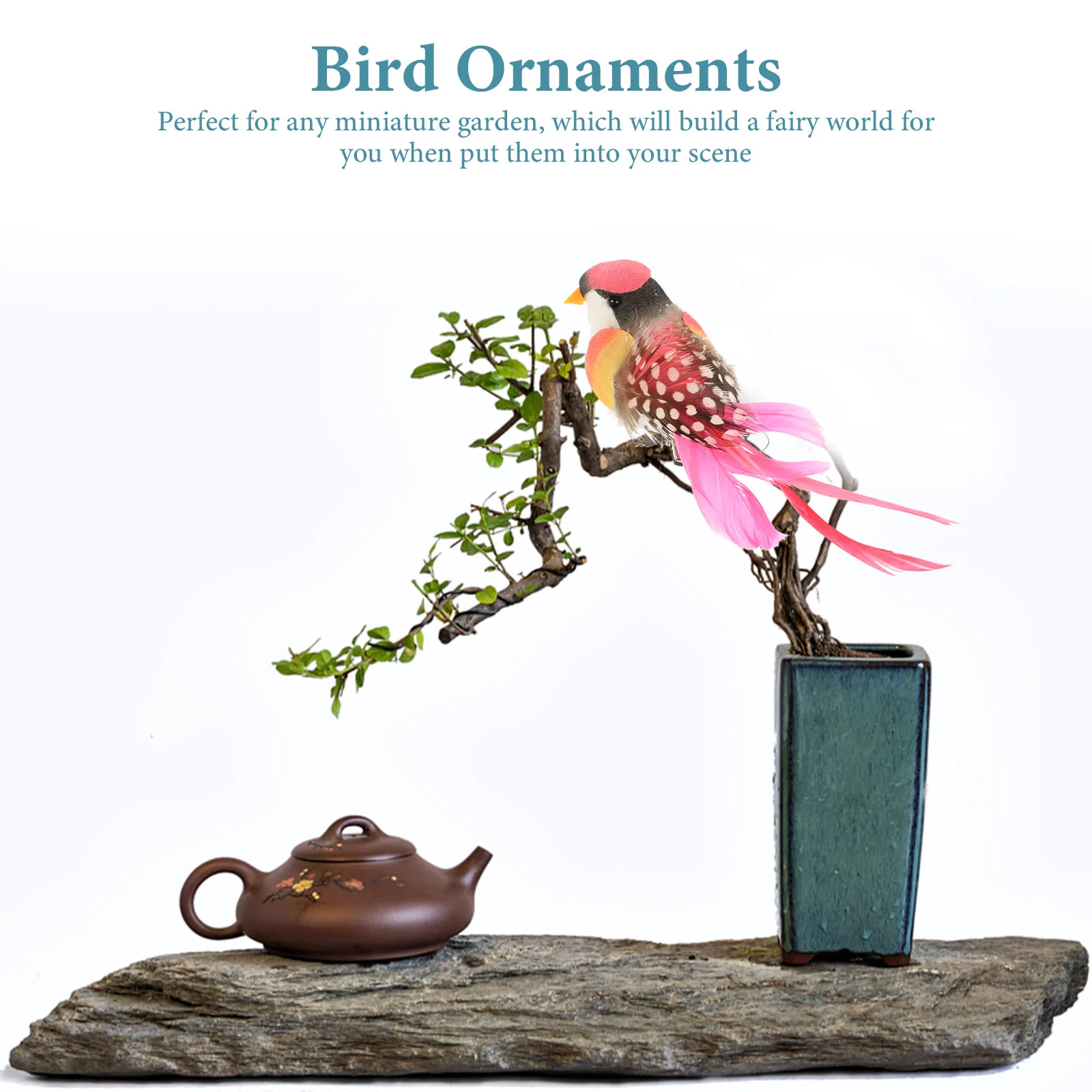 

6 Pcs Simulation Bird Decoration Mini Artificial Small Birds Realistic Home Garden DIY Crafts Colorful Fake Bird Models
