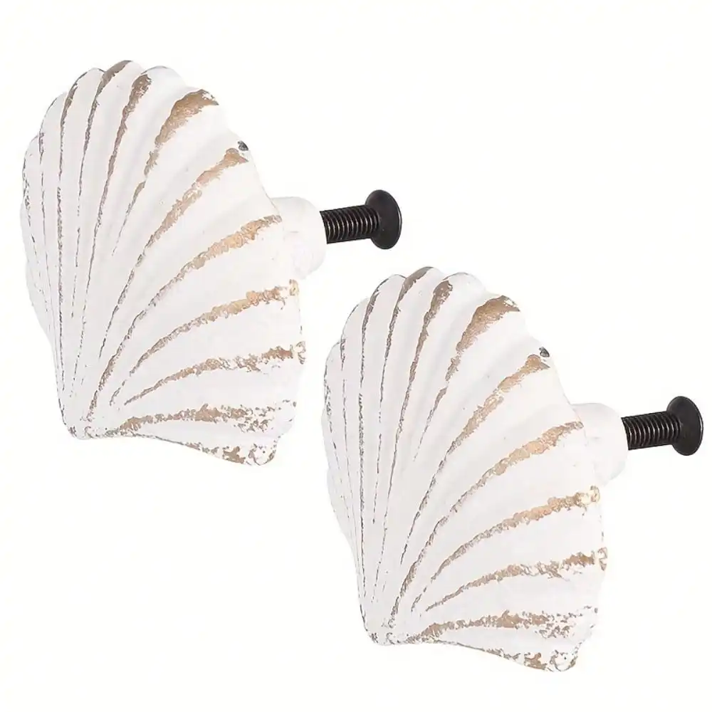 

2 шт., ручки в виде ракушки, морская дверь, пляжный океан, ящики шкафа, ручки для ящика, комода