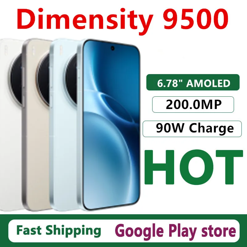 الأصلي Vivo X300 Pro الهاتف المحمول الأبعاد 9500 IP69 مقاوم للماء 6.78 "AMOLED 200.0MP 90 واط تهمة أندرويد 16.0 OTA 6510mAh