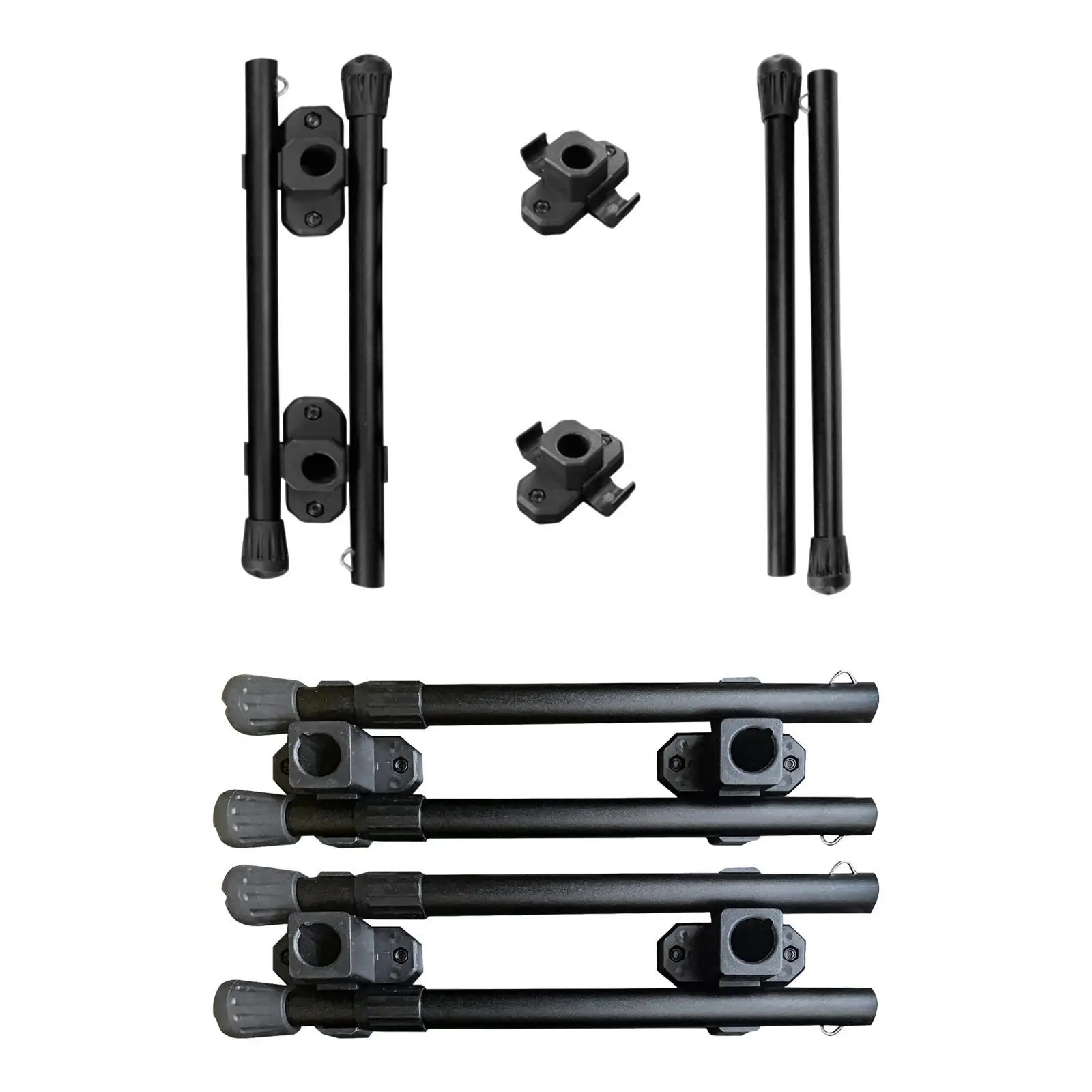 4 Pieces Camping Stool Brackets for Outdoor Activities BBQ Longboard Bench