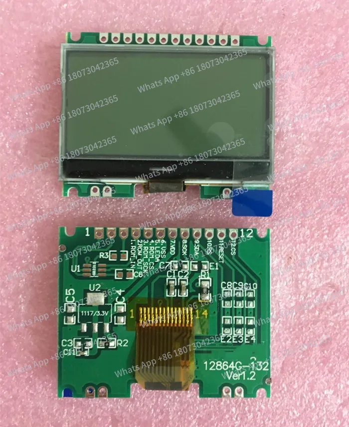 

12PIN 12864 LCD Screen Module ST7567 Drive 3.3V 5V White Backlight No Chinese Font