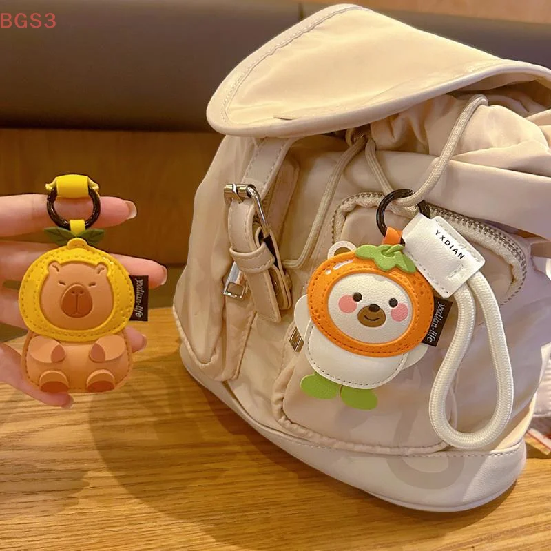

Creative Kapi Bara Small Pendant Cartoon Leather Cute Animal Exquisite Couple Bag Charm Car Keychain