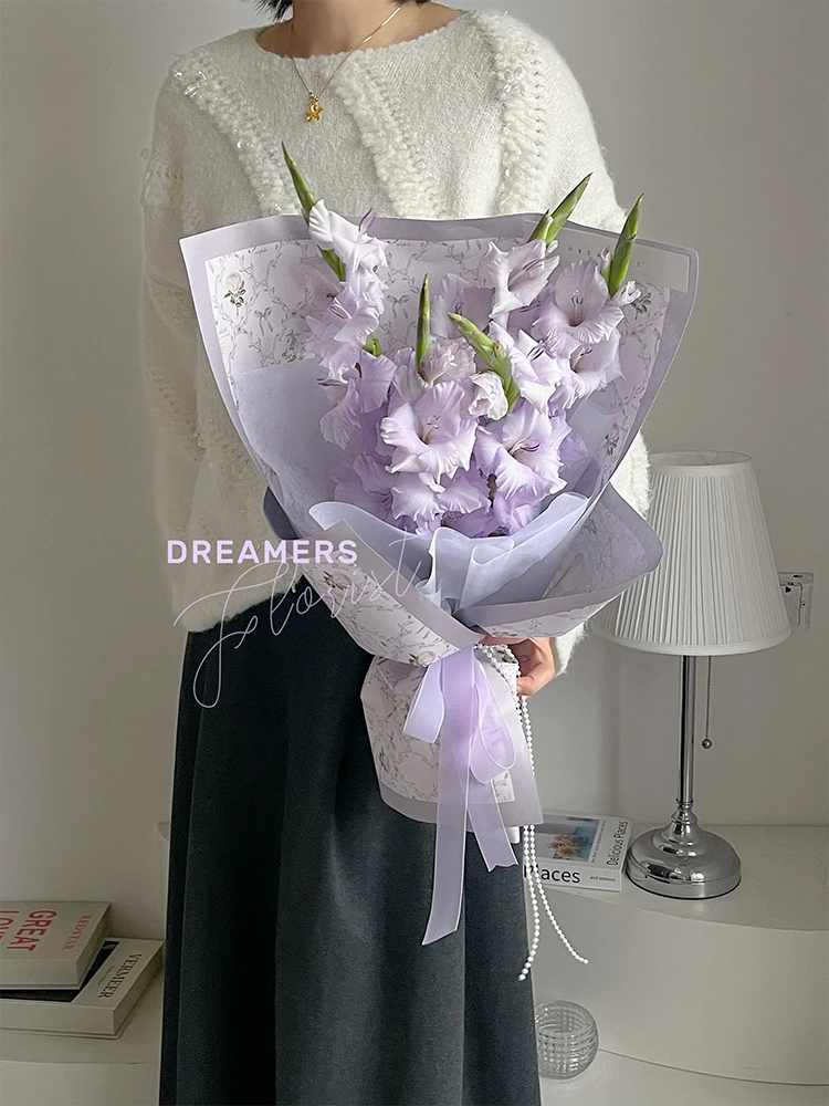 Art Mesh Floral Series Flower Wrapping Paper Waterproof Cotton Paper Bouquet Gift Packaging Paper Kraft Paper Sheets