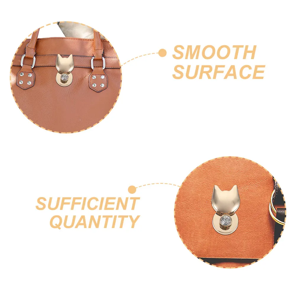 

5Pcs Zinc Alloy Bag Buckle Locks Cat Shape Decorative Purse Turn Locks Replacement for Handbags Clutches Luggage DIY Accessories