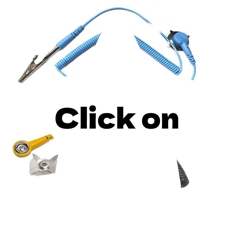 1PC Anti Static Grounding Cable Coiled Cord For Alligator Clip Claw PU Wire Electrostatic Earth Cable Electrical Supply Kit
