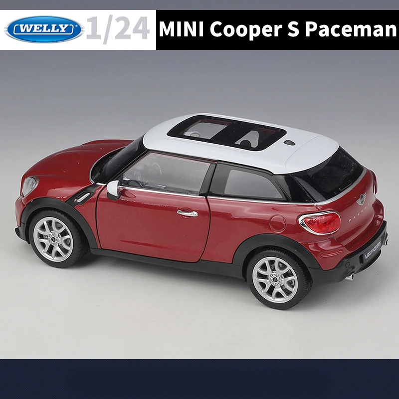 WELLY 1:24 BMW Mini Cooper S Paceman Alloy Car Model Diecasts Metal Toy Vehicle Car Model Simulation Collection Childrens Gifts