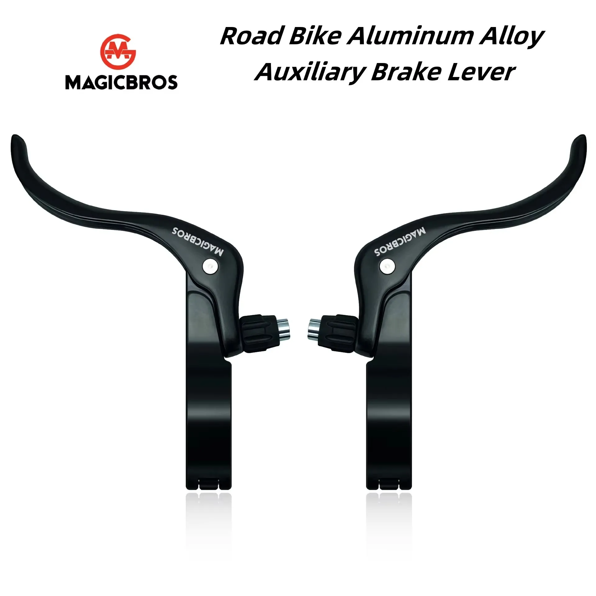 MAGICBROS Fahrradbremshebel 22,2/31,8 mm für MTB/Rennrad/Fixie-Fahrrad, ergonomischer Dual-Control-Fahrradlenker, Fahrradzubehör – Detail 1