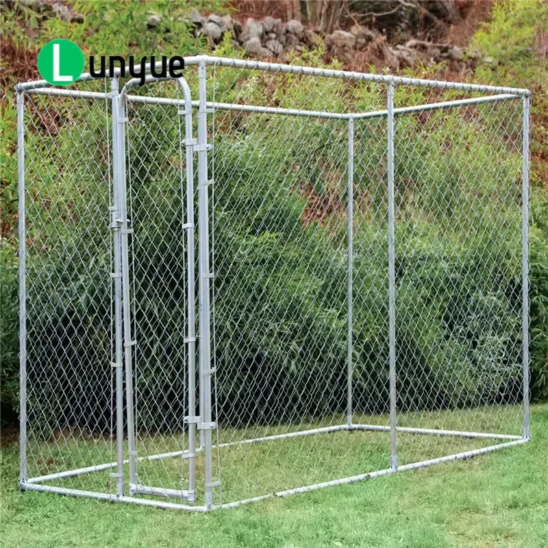Foldable Steel Wire Dog Cage Tubular Metal Kennel Strong Breathable Pet Crate for Outdoor Use Durable Portable Animal House